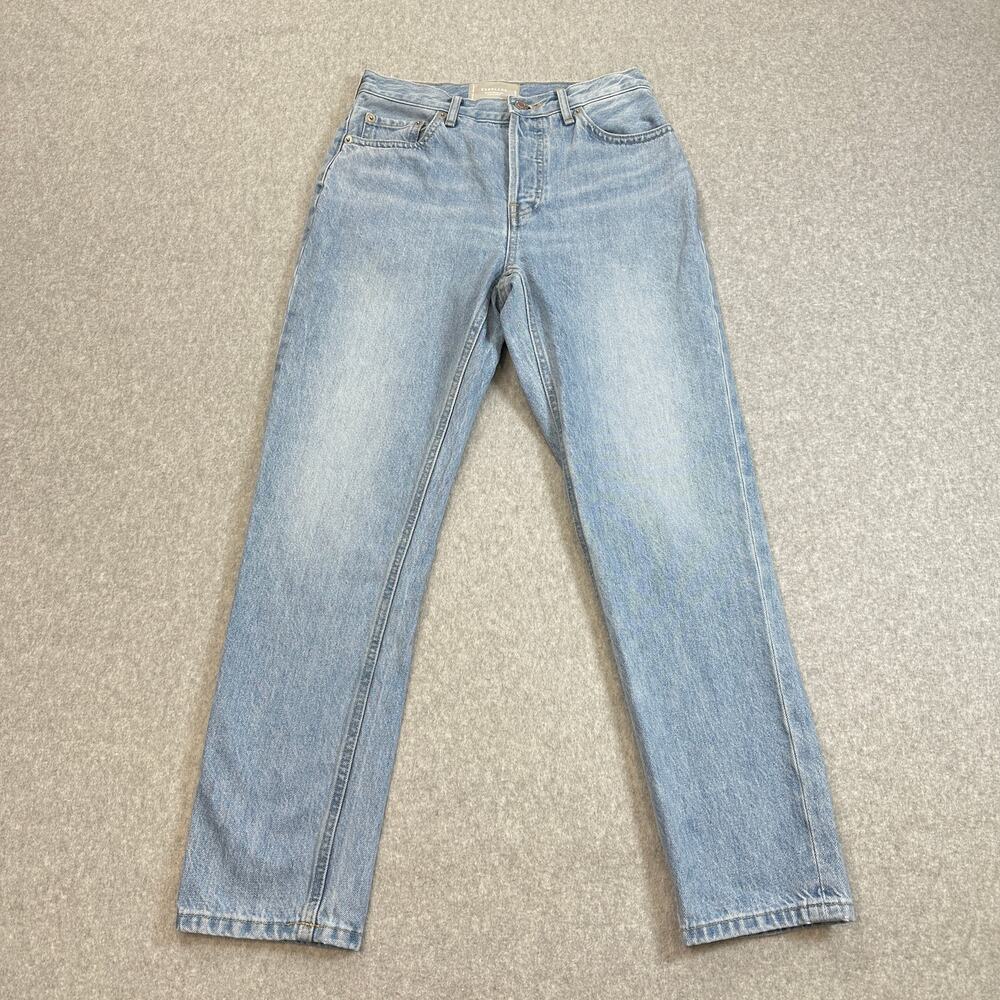 Everlane Jeans Wmns Sz 25 Vintage Mid Blue The 90s Cheeky Organic Cotton Preppy